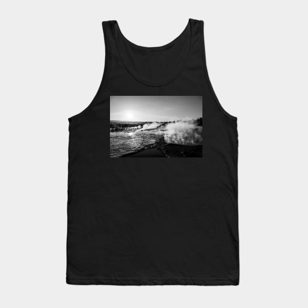 Geothermal Area Iceland B&W Tank Top by Kate-P-